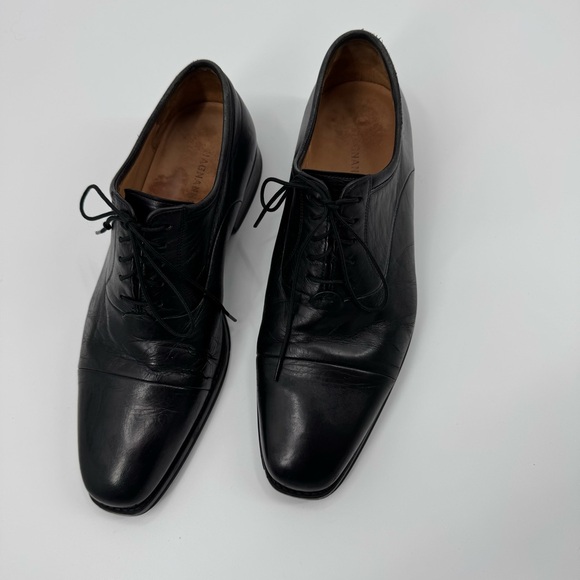 Magnanni Federico Modern CapToe Oxford 9.5 D Black‎ Leather Derby Shoes Spain main image 5